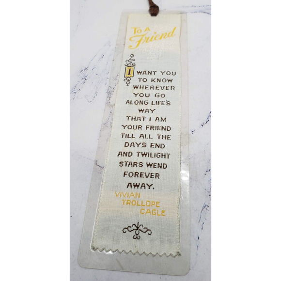 Woven Bookmark Somebody loves you Thinking of you Weve a Gift - Picture 1 of 3